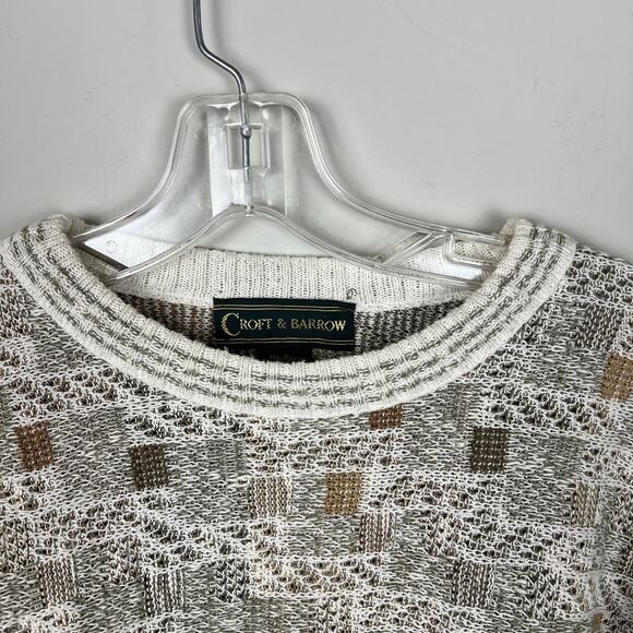 Vintage Croft & Barrow Men’s Small Crew Neck Sweater Size And 90s Geometric - Picture 2 of 6